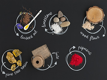 Raw materials blackboard Marmoleum Solid 