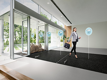entrance flooring zones