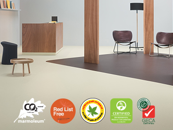 Marmoleum solid flooring - Australian Eco labels 